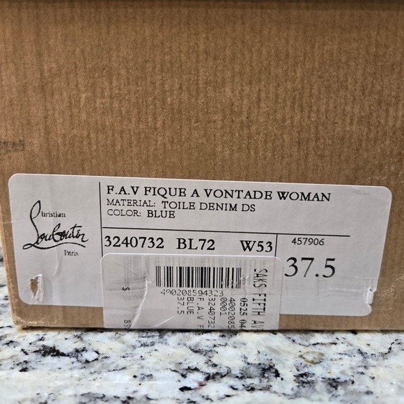 NEW Christian Louboutin FAV Pique A Vontade Woman Sneaker Size 37.5 - Picture 12 of 12